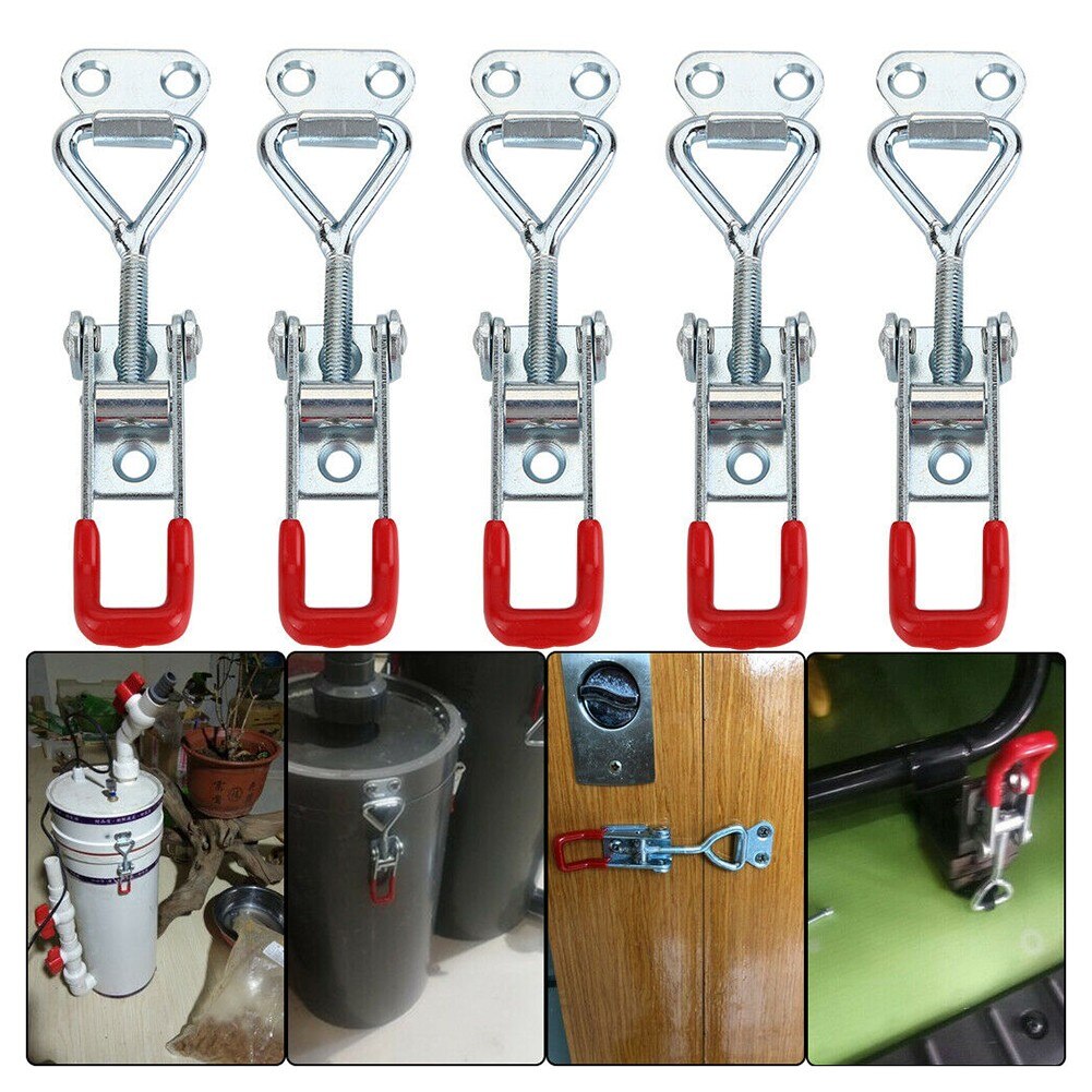 5PCS Toggle Catch Latch Adjustable Cabinet Boxes Case Catch Metal Toggle Clamp For Welding Jigging Repairing Field