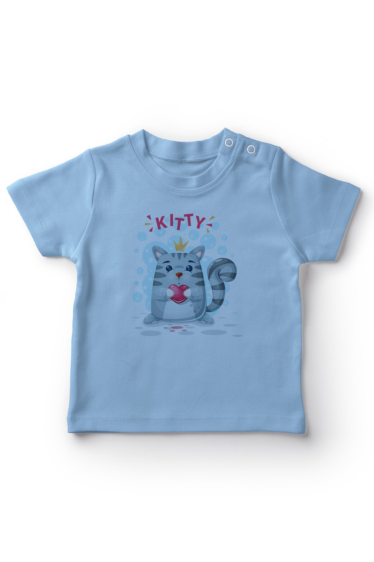 Angemiel bebé dulce gato bebé niño camiseta azul