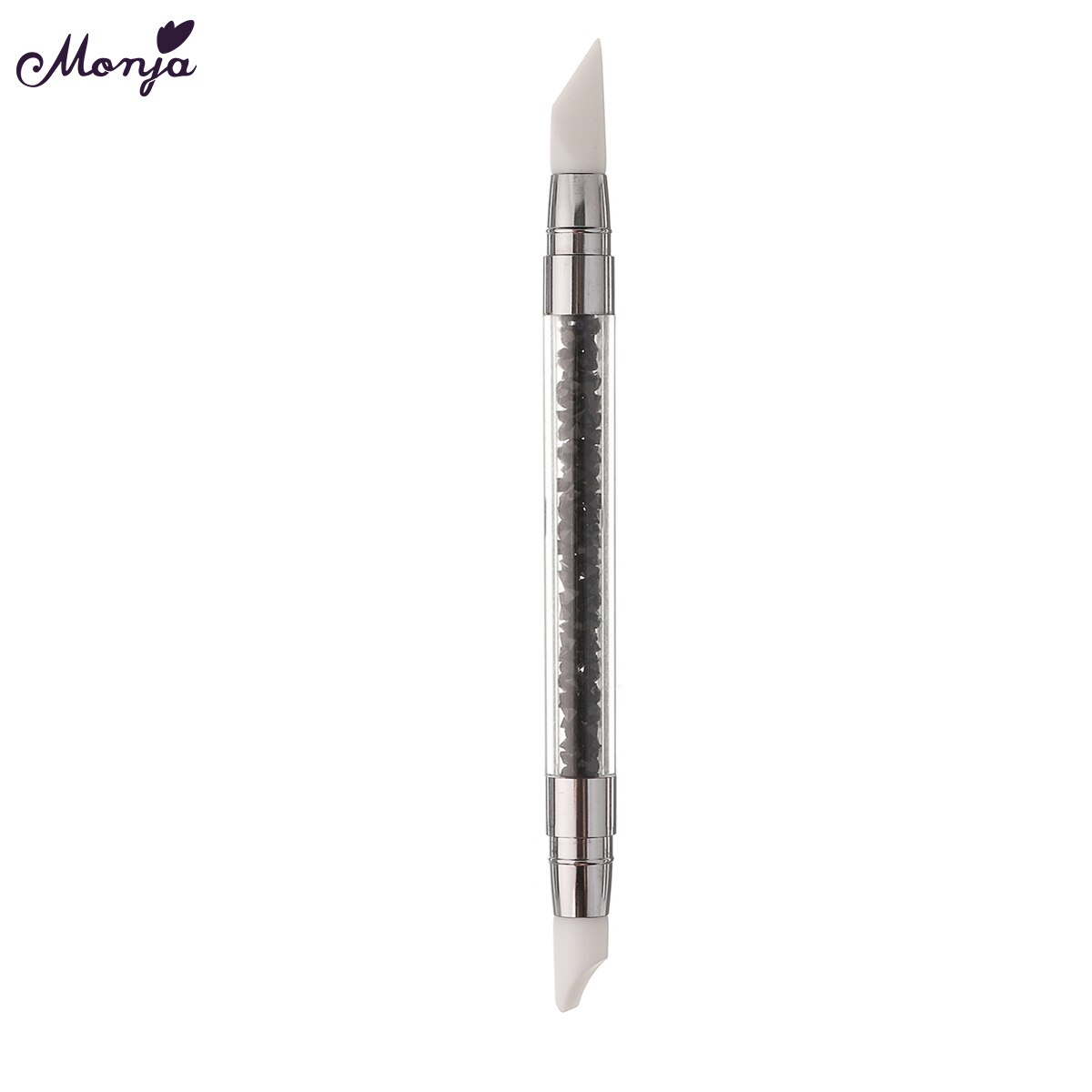 Monja-3 estilos de manicura de Gel UV de silicona para esculpir, hacer punto y quitar cutículas, de extremo doble, DIY: 2
