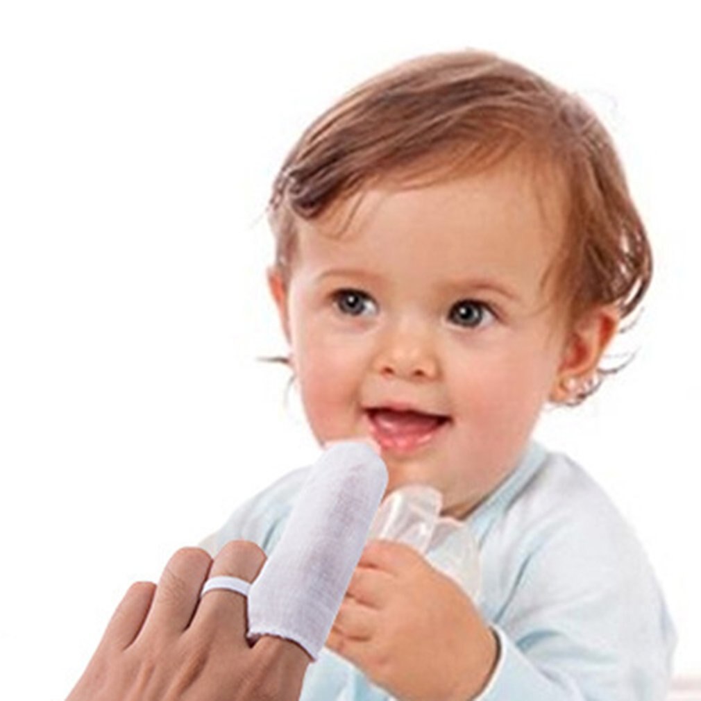 Baby Orale Cleaning Baby Gaas Vinger Set Borstel Kindje Bladverliezende Tong Coating Borstel Veilig Niet Giftig Borstel Babyproducten