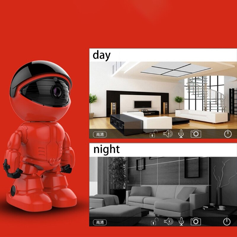 Robot de vigilancia de seguridad para el hogar, dispositivo de detección de movimiento con visión nocturna, Audio bidireccional, D7WC