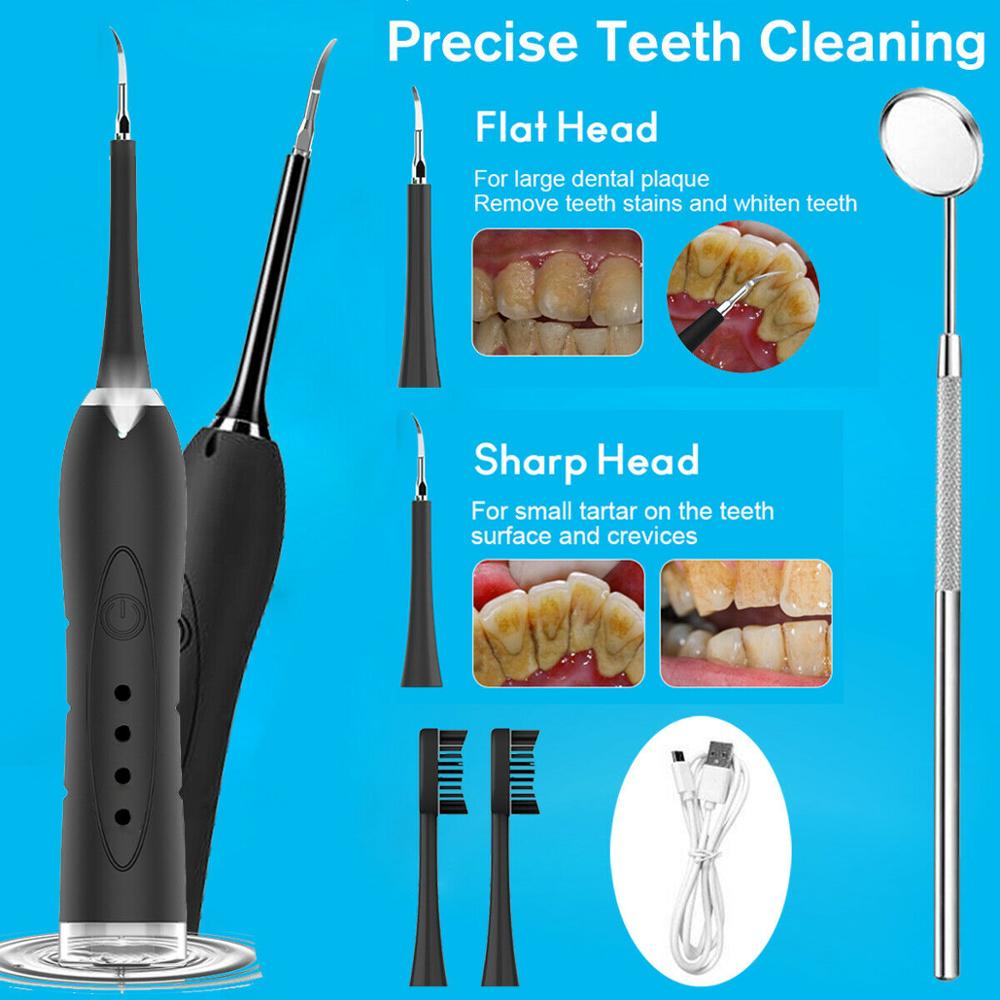 Détartreur dentaire électrique à ultrasons, pour retirer l'accumulation de tartre et blanchir les dents, hygiène buccale