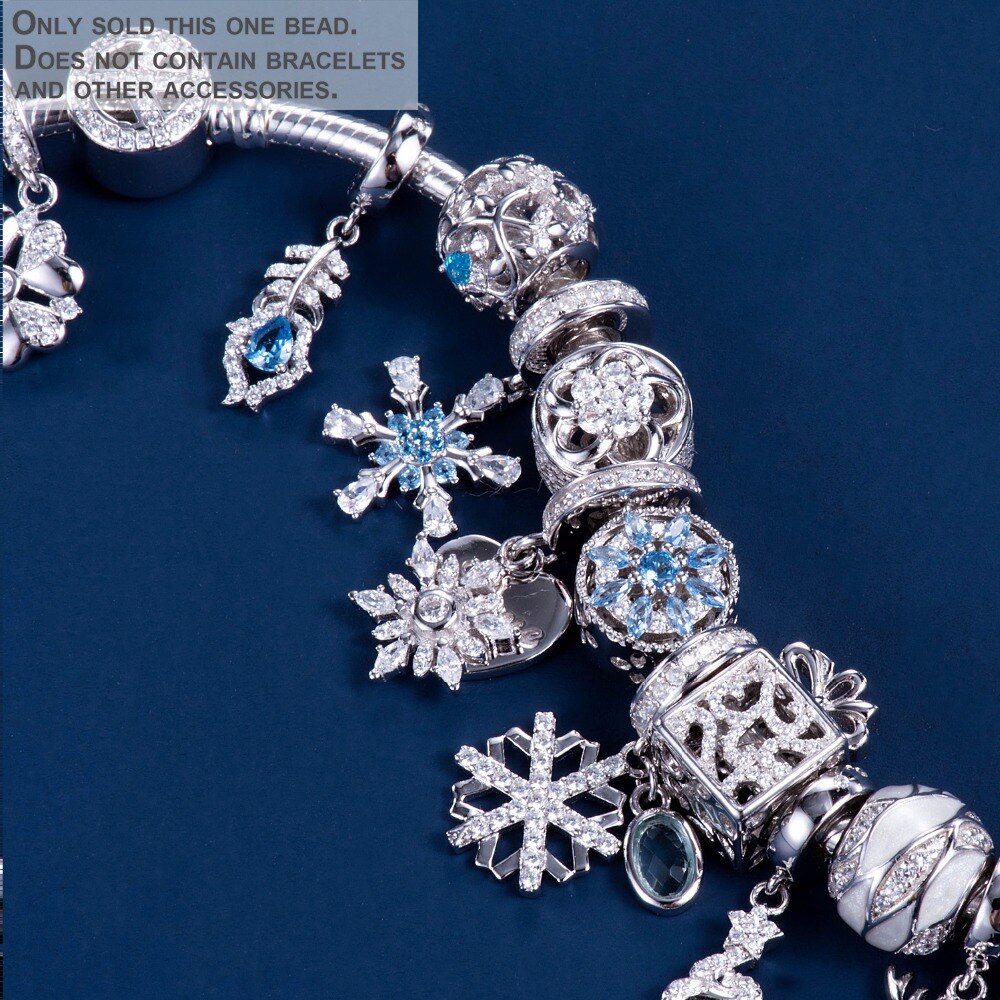 Video! Blau sonnenschein 925 Sterling Silber perlen Reize passen Armbänder Nie ändern farbe DDBJ123
