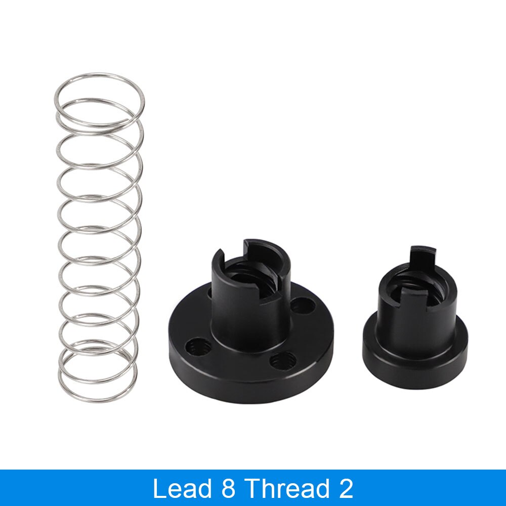 3D Printer POM T8 Anti Backlash Nuts For Lead 2/4/8 mm Threaded Rod Eliminate the gap Spring Loaded DIY CNC Accessories: 20 nuts / POM L8 P2