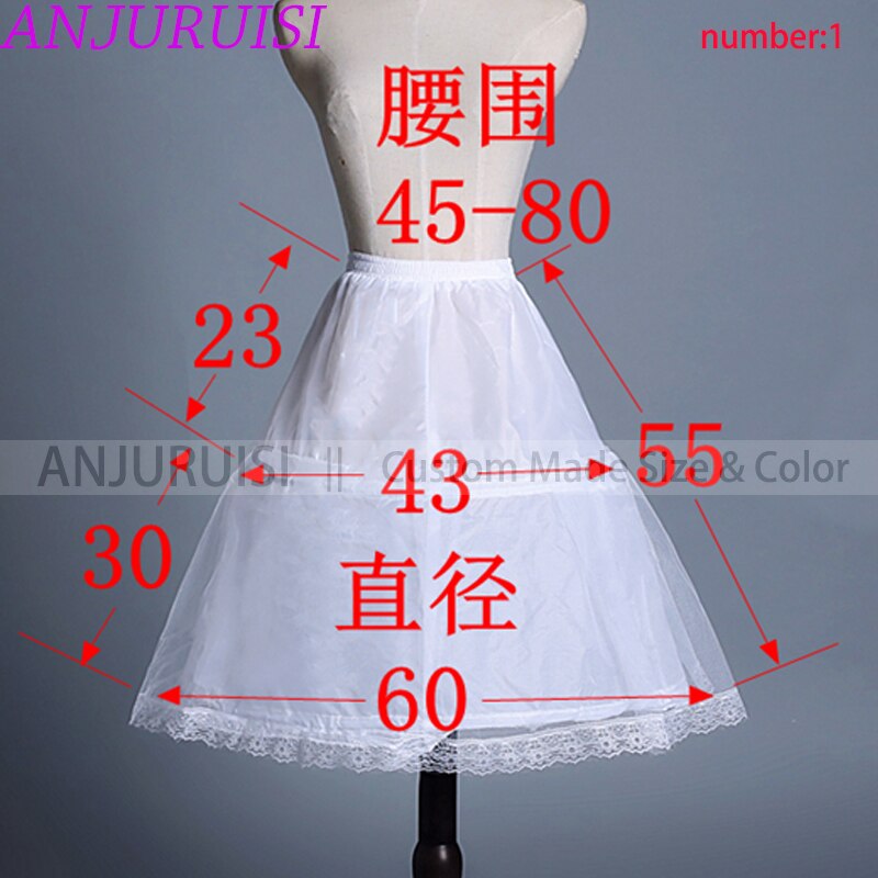 Enagua ANJURUISI , enaguas cortas para niños, vestido de niña con flores, crinolina para boda, niñas pequeñas/niños/enaguas de niño: 1