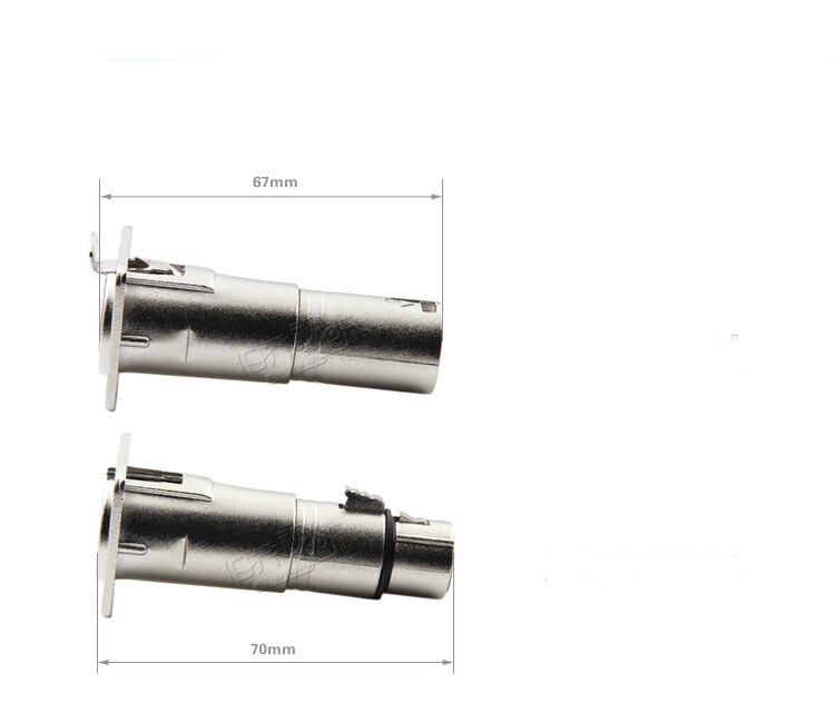 5pcs/lot 3 Pin XLR Female to XLR Male FeedThru Adapter adaptor Chassis Lock Socket Connector For D Panel Mounting