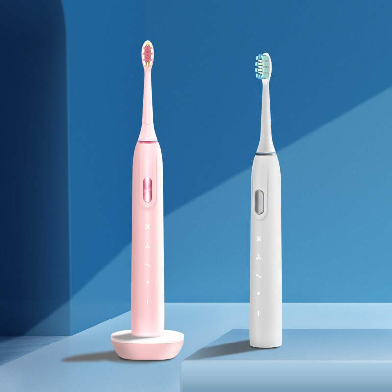Cepillo de dientes eléctrico para adulto, cepillo de dientes eléctrico sónico con batería de 2000mAh para 90 días, carga USB, resistente al agua, 45000 veces/min