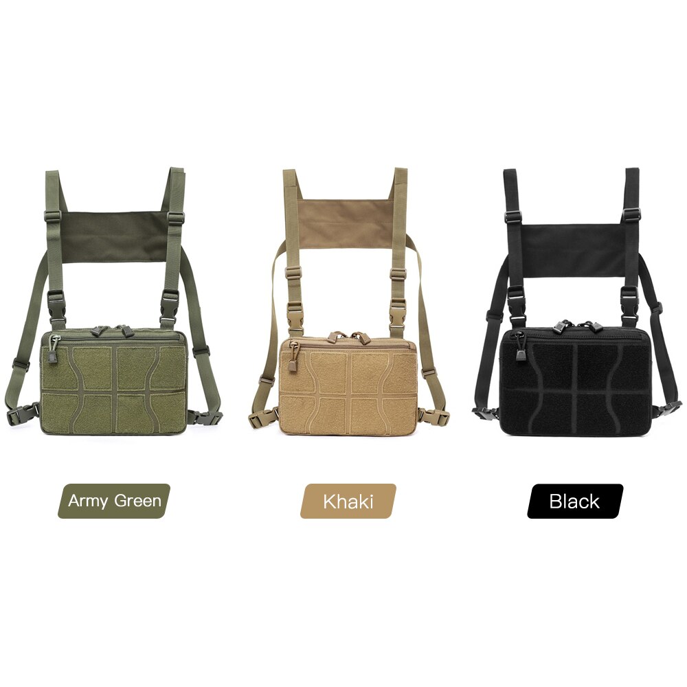 Outdoors Pouch Chest Kit Pack Vest Bag Front Pouch Outdoors Carry Pouch For Hiking Fishing Camping Backpacking