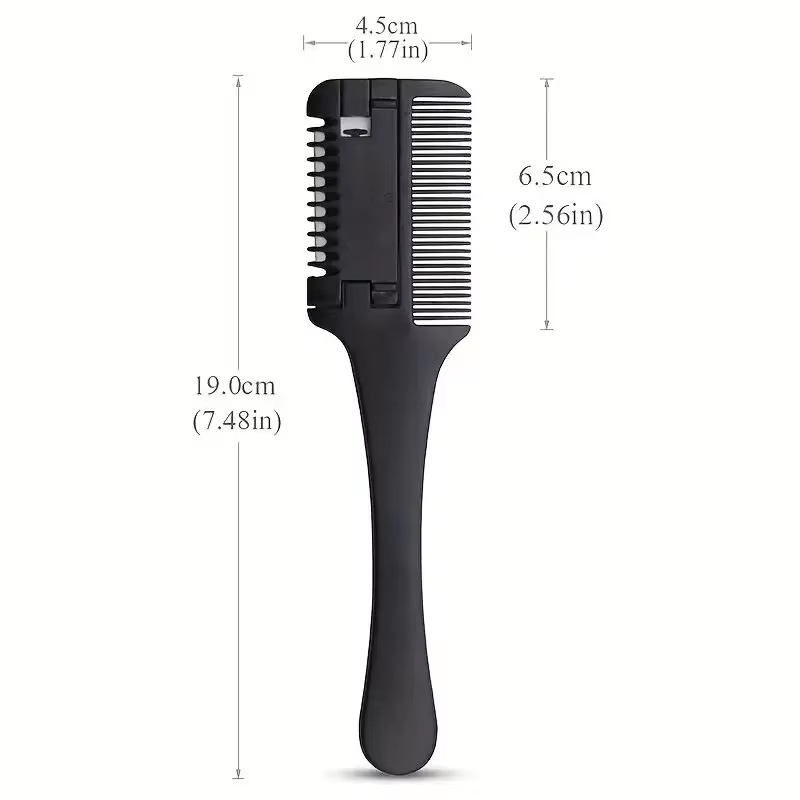 Cortadora de pelo portátil, peine para adelgazar el cabello, hoja de doble filo de acero inoxidable antigua, herramientas de corte automático para uso doméstico y salón: Rosa Roja