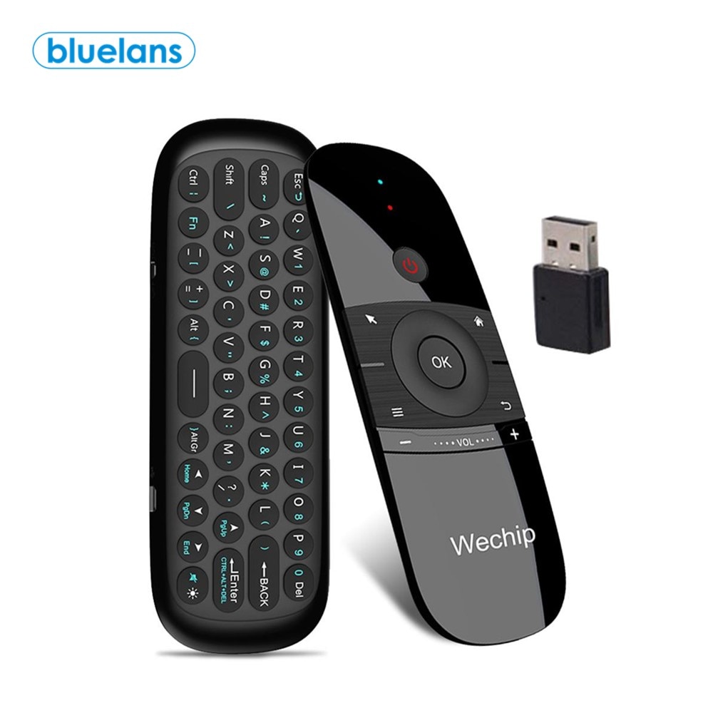 W1 2.4G Wireless Mini Keyboard Air Mouse Smart Remote Control for Smart TV Android TV Box Fire TV Multifunctional Keyboard