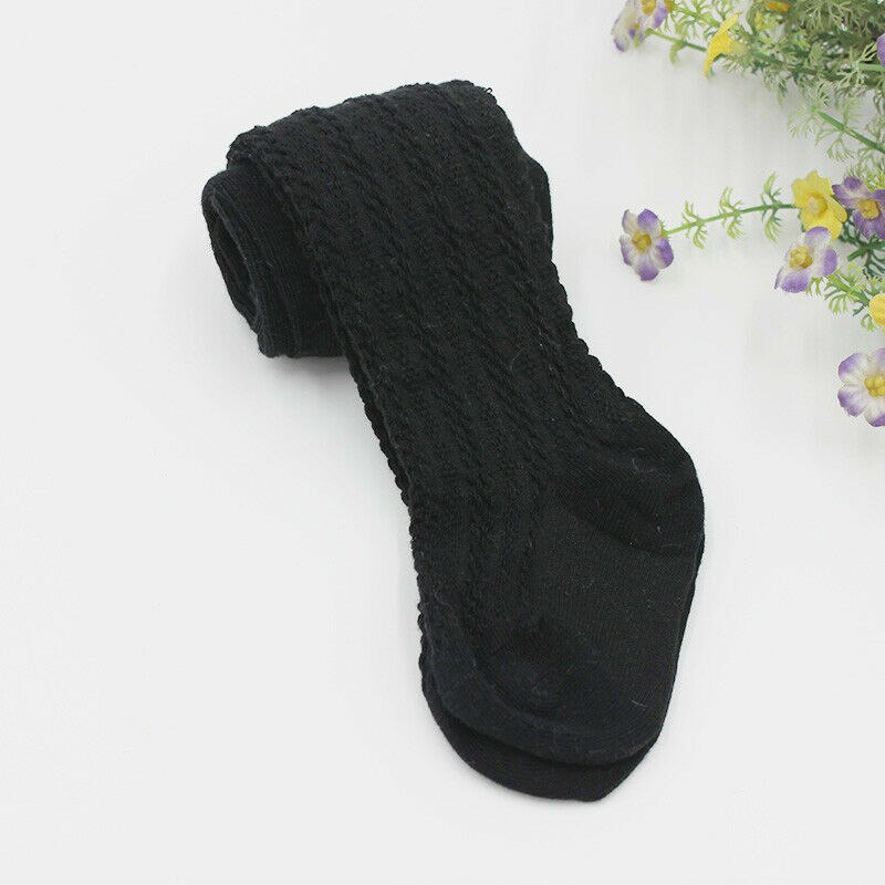 Baby Soft Cotton Stockings Newborn Baby Tights Toddler Kids Girls Tights all Cotton Warm Pantyhose Child Hosiery Stockings: black / 9M