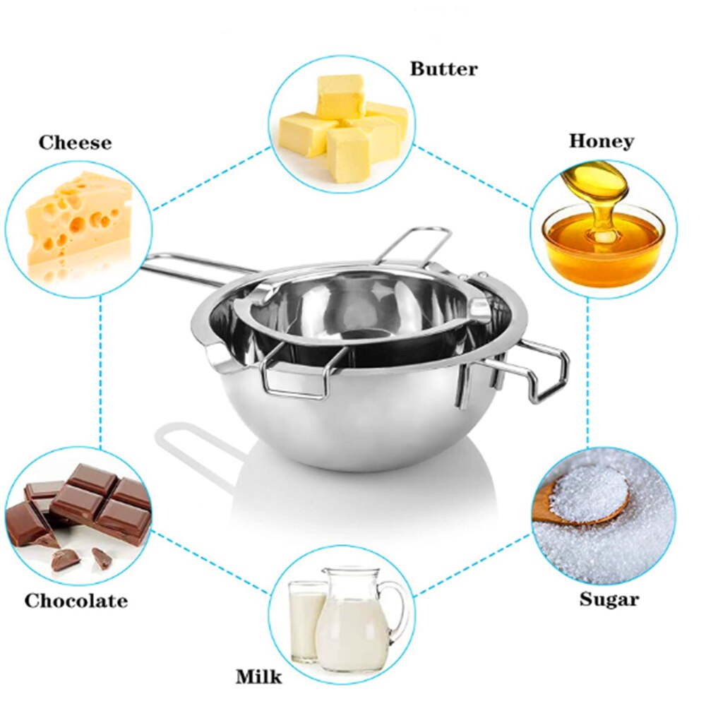 Pot à chocolat en acier inoxydable, pour fondre le beurre et le fromage, outils de cuisson, bol de chauffage de l&#39;eau, accessoires de cuisine