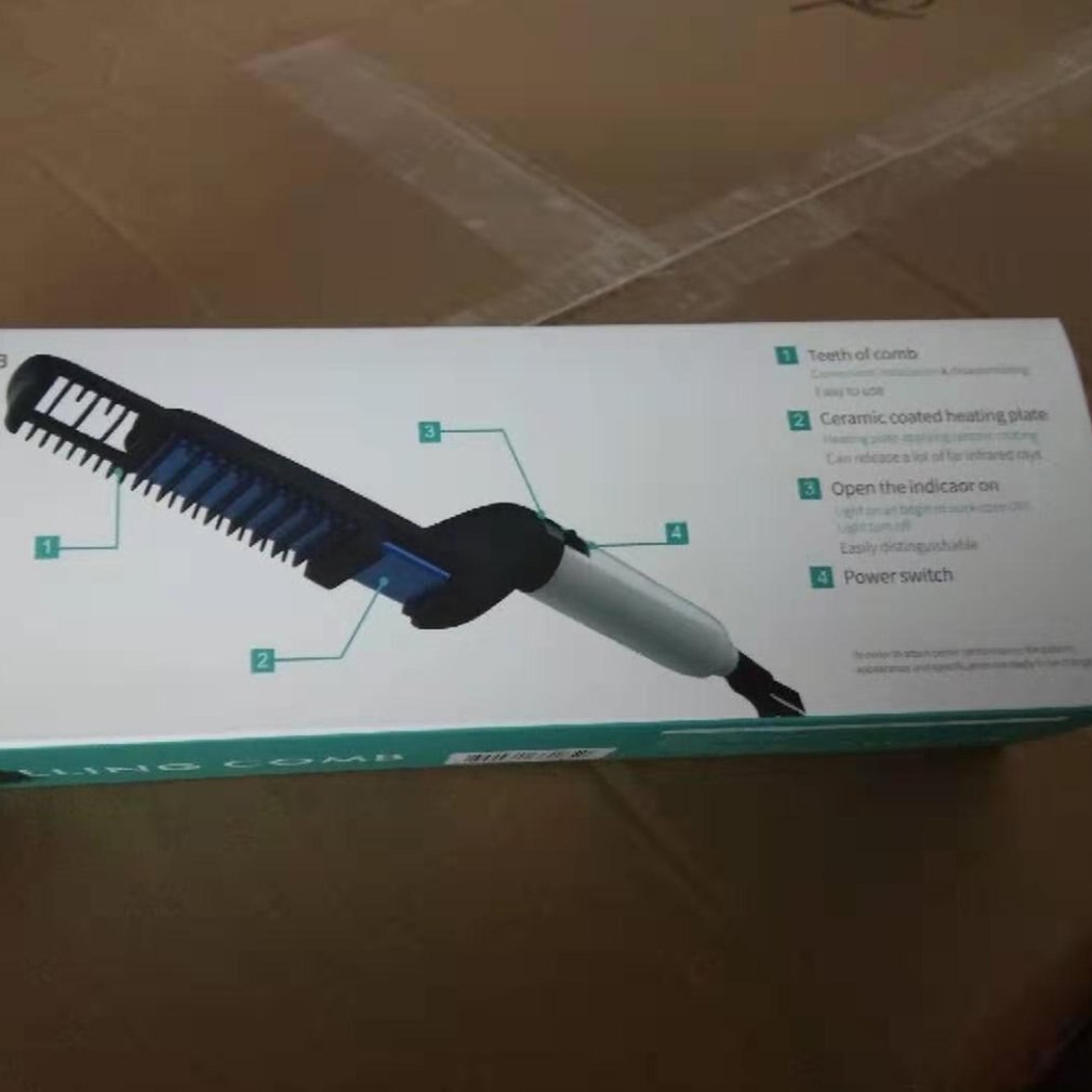 Multi-Functional Men'S Style Comb Fluffy Volume Straight-Type Multi-Purpose Comb Personal Care Shun Hair Comb