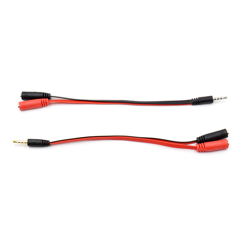 Câble séparateur Y audio pour ordinateur, adaptateur casque vers PC, 3.5mm, 2 femelle vers 1 mâle, 3.5mm, micro