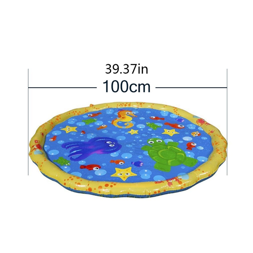 100/170Cm Kids Opblaasbare Waternevel Pad Ronde Water Splash Play Zwembad Spelen Sprinkler Mat Yard Outdoor Fun pvc Zwembaden: H 100cm