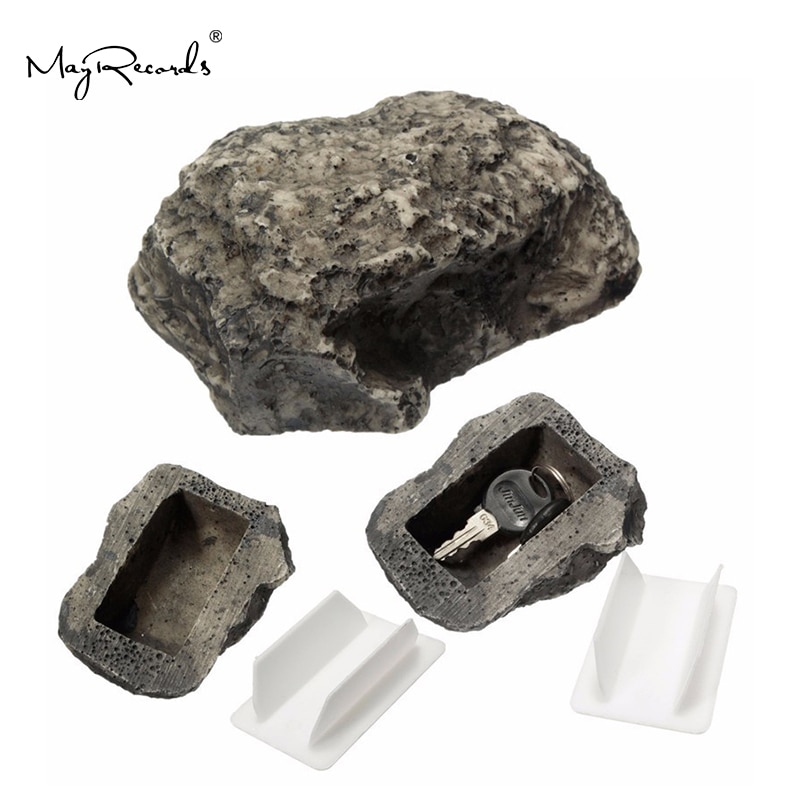 Outdoor Garden Key Box Rock Hidden Hide In Stone Security Safe Storage Hiding