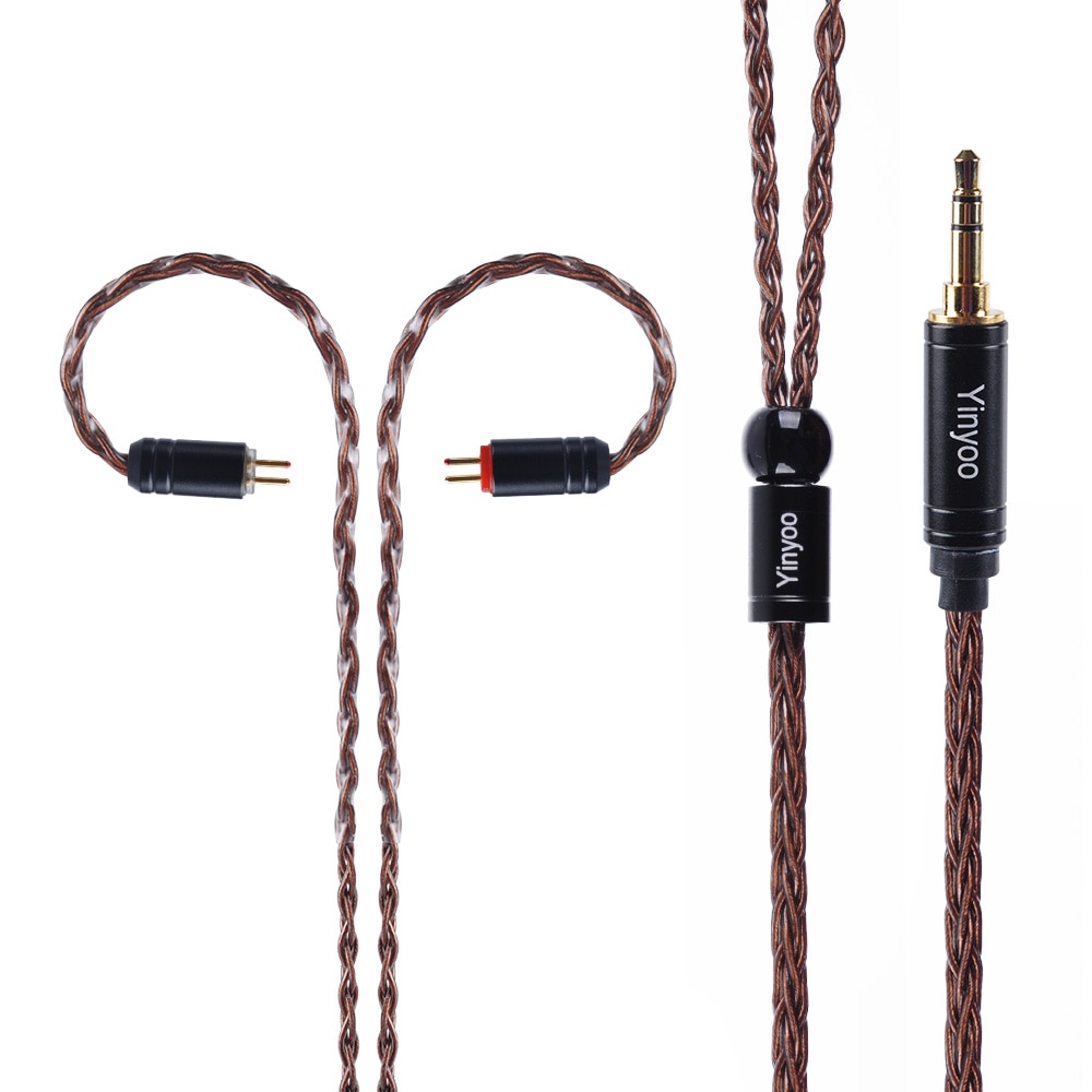 Yinyoo 8 Ader Silber Überzogene Kabel MMCX/2Stift Stecker 4,4/3,5/2,5mm Ausgeglichen Kabel Für v80 ZS10 wie10 ZST ES4 wie06 C10 C16