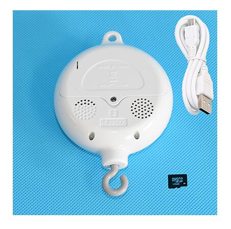 Soporte móvil giratorio blanco para cuna de bebé, caja de música, soporte de brazo, juguetes para bebés, sonajero, 0-12 meses: 282 BT USB