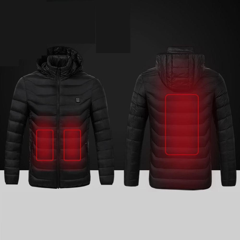 Verwarmde Jassen Vest Down Katoen Heren Vrouwen Outdoor Jas USB Elektrische Verwarming Hooded Jassen Warm Winter