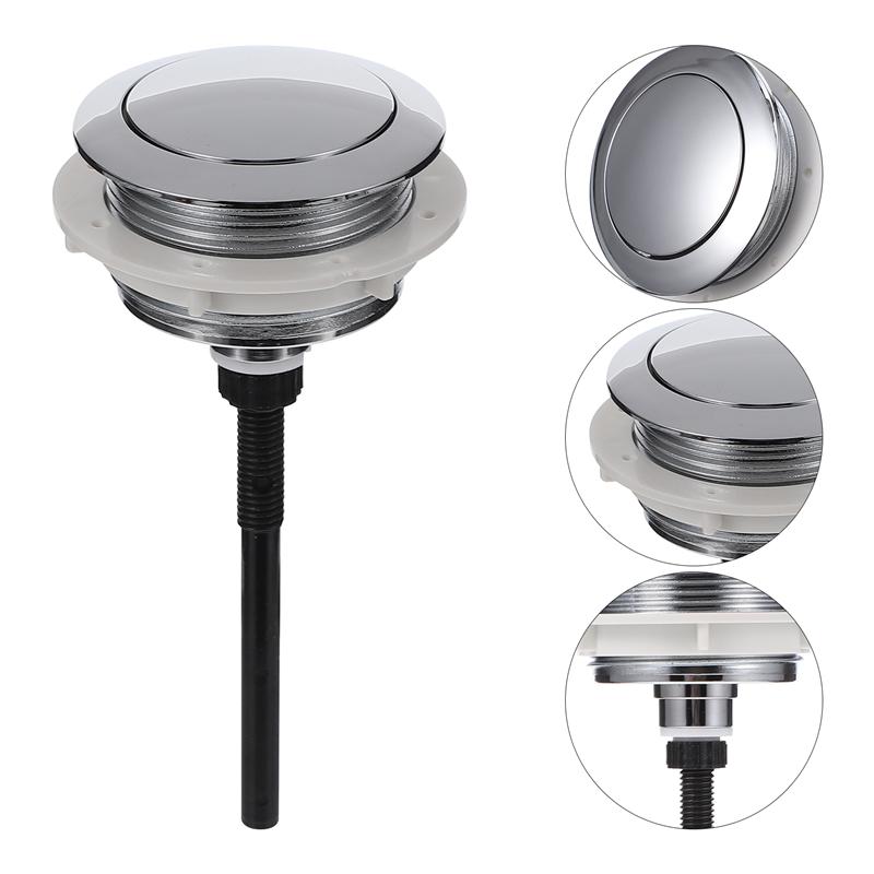 1pc Plastic Flush Toilet Water Tank Push Button Hole Cistern Lid Rod Universal Toilet Button Cover Switch Bathroom Accessories