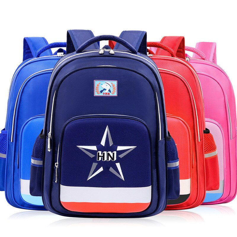 2020 novo saco de escola de náilon reflexivo espinhal care peso clarear ortopédico impermeável mochila grau 2-6 mochilas