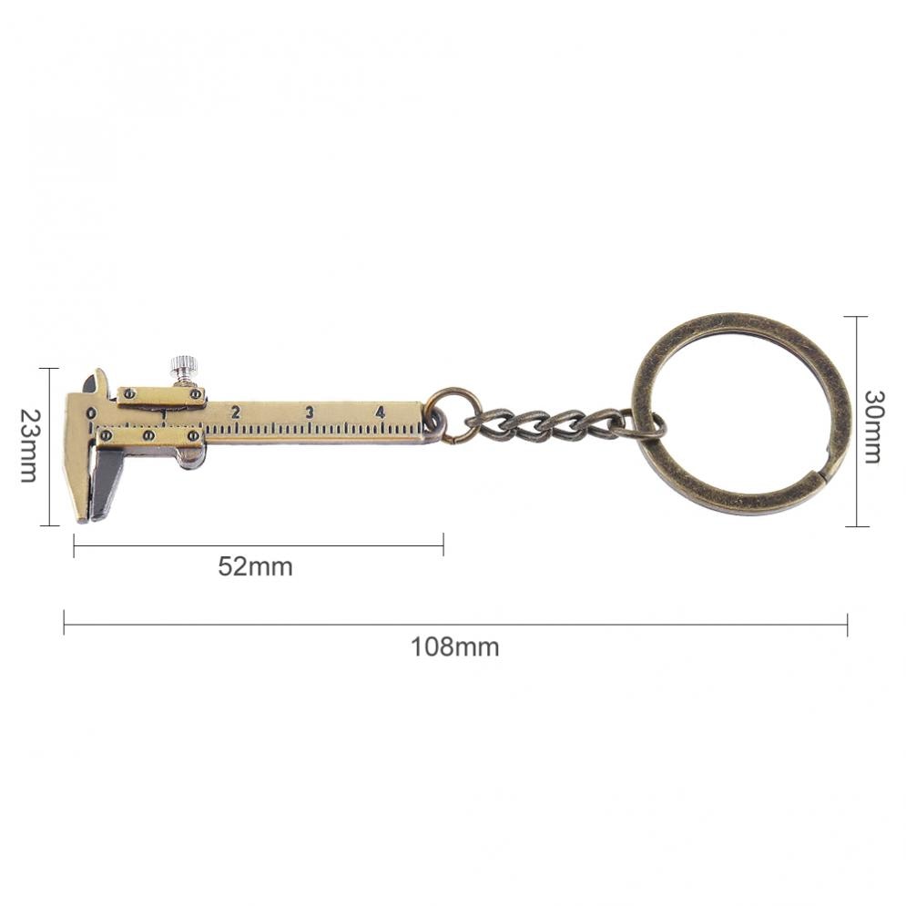 0-40mm bærbar mini zinklegering vernier caliper med kæde nøglering og 1mm nøjagtighed til måling