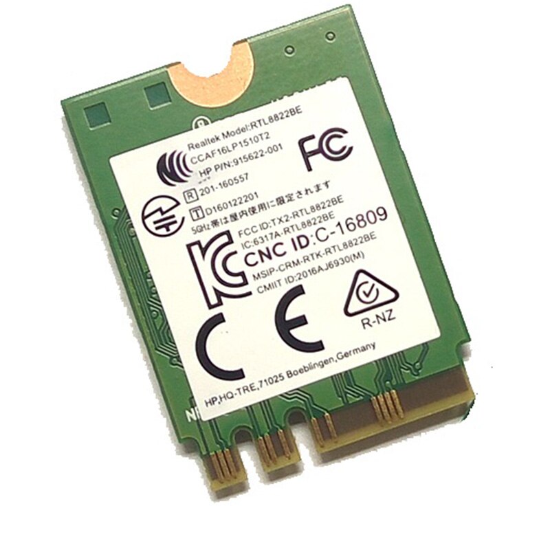 RTL8822essere Doppia Frequenza AC 433M Scheda di Rete Bluetooth 4.0 Scheda di Rete senza fili SPS: 915623-001