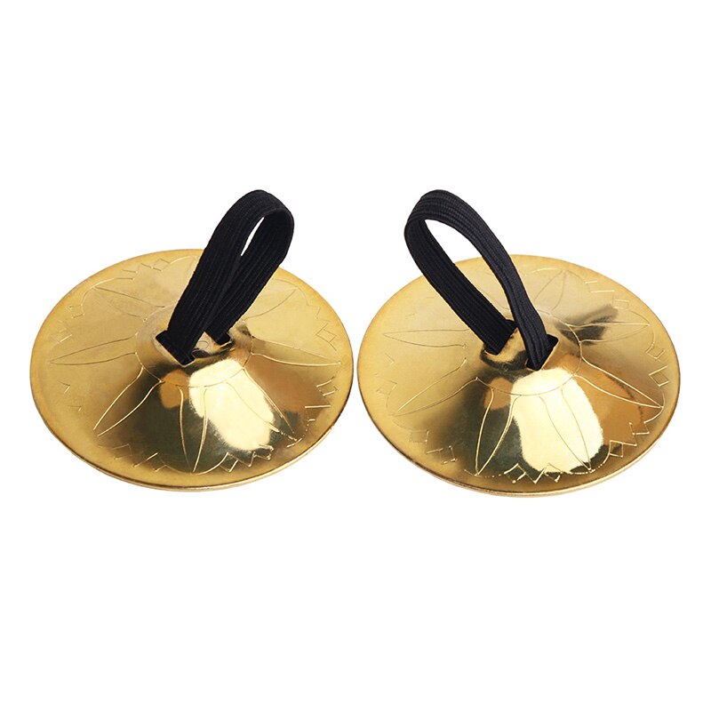 Belly Dance Props 1 Pair (2pcs) Women Belly Dance Accessories Copper Finger Cymbals Belly Dance Zills Egypt Tribal