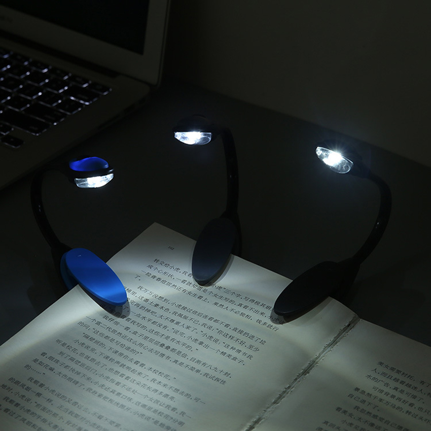 Luz LED Flexible portátil para leer libros, lámpara de lectura brillante, Mini luces de iluminación para dormitorio, tipo Clip