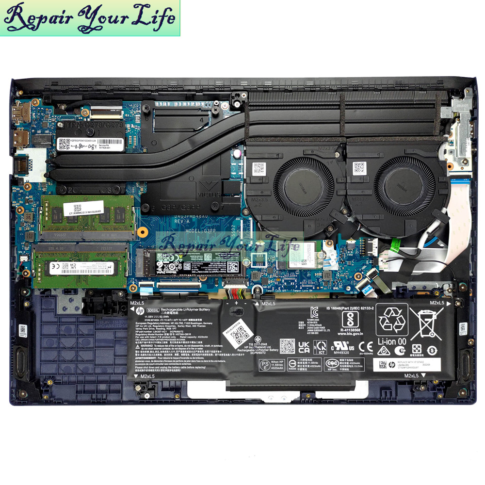 Internal Speaker For HP Victus 15-FA 15-FB TPN-Q278 Q279 Gaming Notebook Sound Speakers N13315-001 HGXDN010388R00 HGXDN010387L00