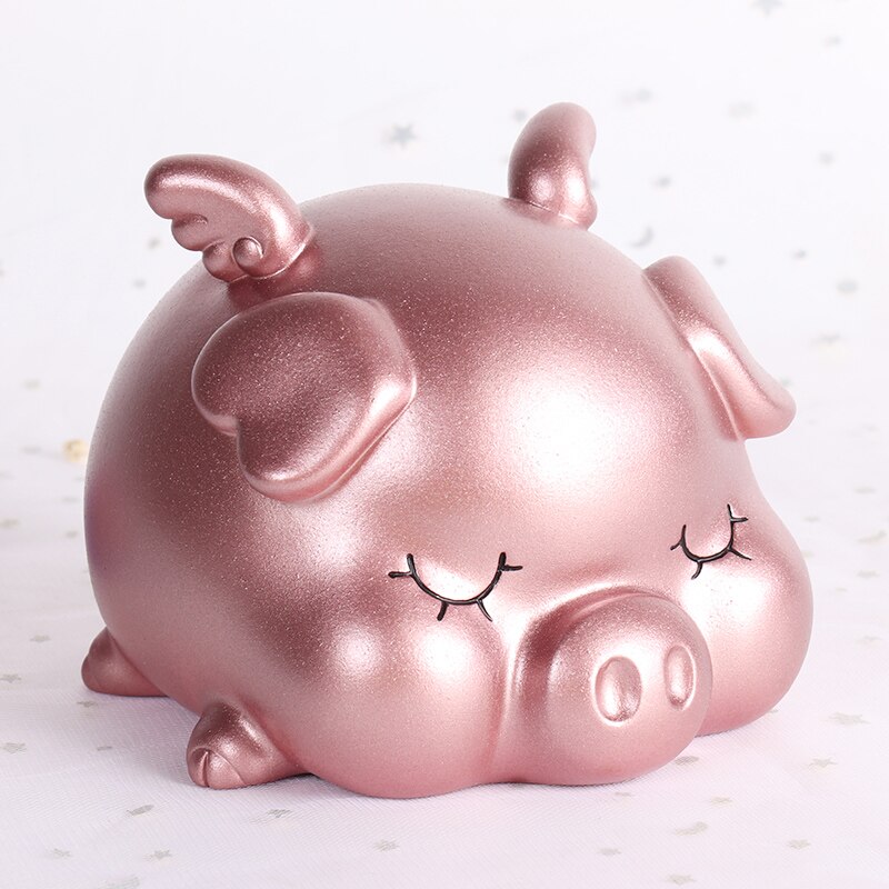 Grand cochon mignon tirelire grande tirelire pour enfants économisant tirelire coffre-fort tirelire banque Alcancias vas pot décor Animal: pink-S