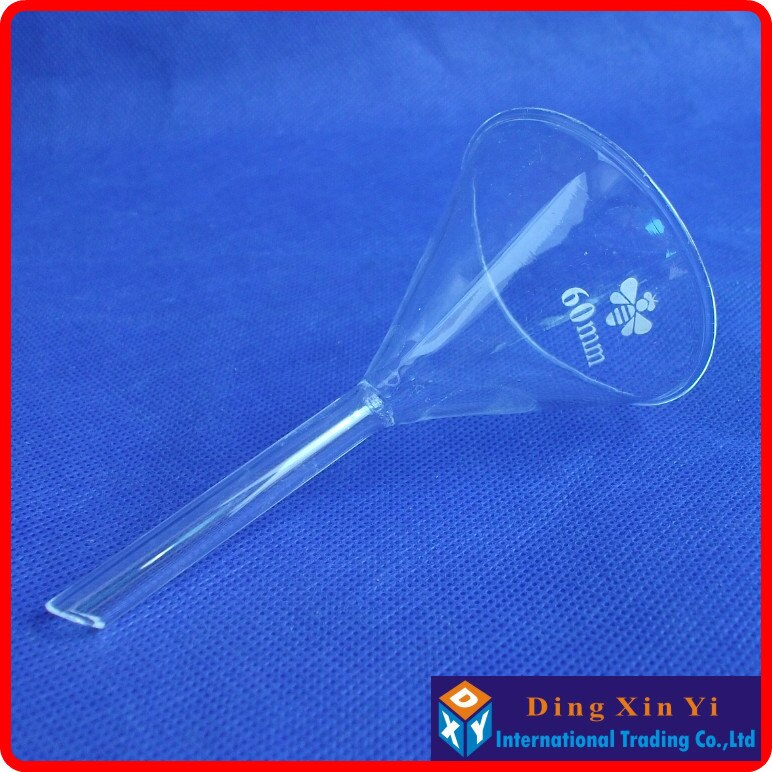 (4 pieces/lot) 60mm funnel,Laboratory glass triangle funnel,Diameter of 60 mm