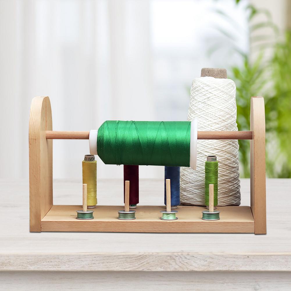 8-Spool Thread Rack Wooden Spools Holder Thread Organizer For Embroidery Sewing Quilting Household DIY Cloth Jewelry Making Ac
