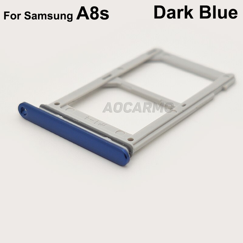 Aocarmo Sim Card MicroSD Holder Nano SIM Slot vassoio per Samsung Galaxy A8s SM-G8870 parte di ricambio