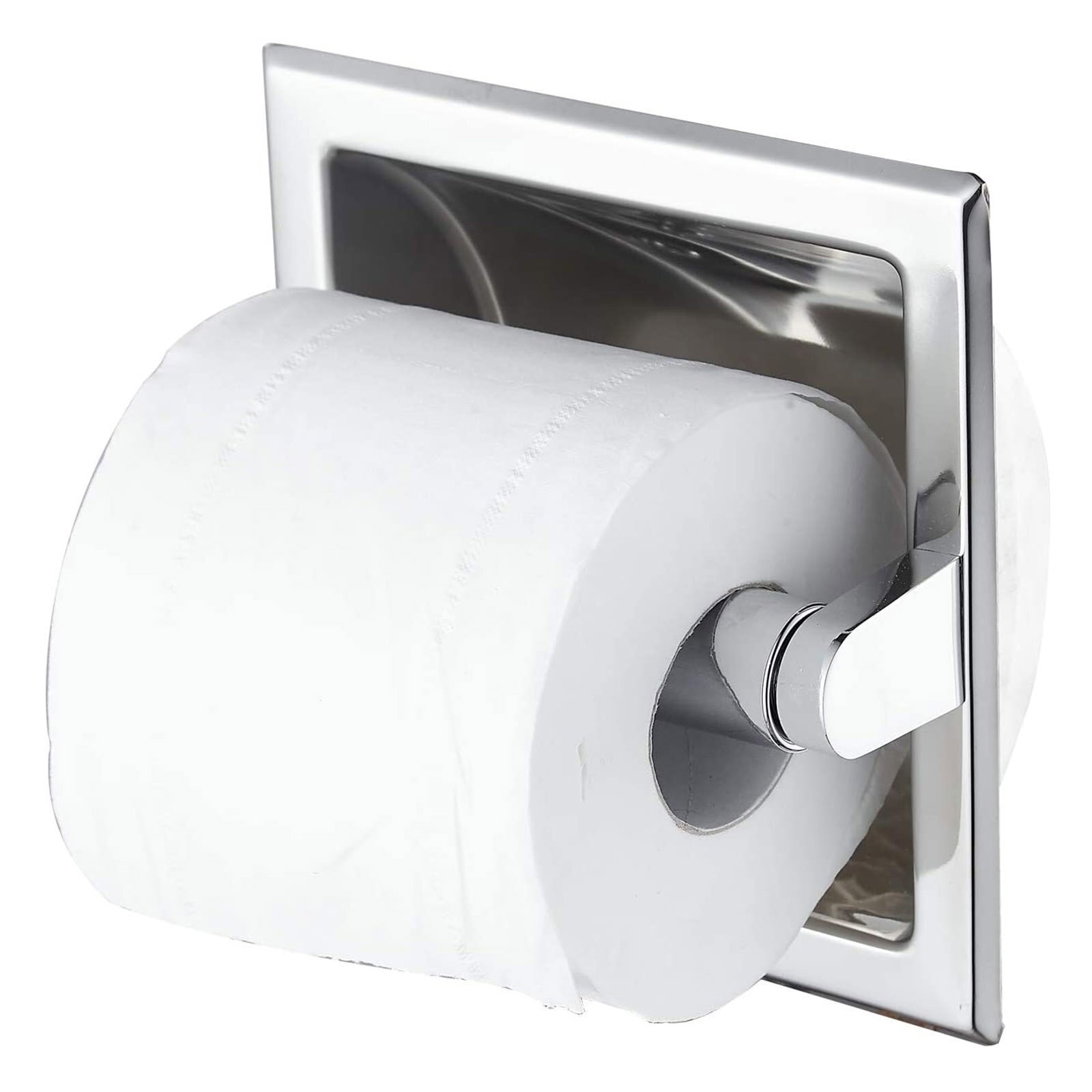 Tissue Rack Built-in Toilet Paper Holder Holders Wall Recessed Stainless Steel Bathroom Storage Mounted Durable Roll Dispenser
