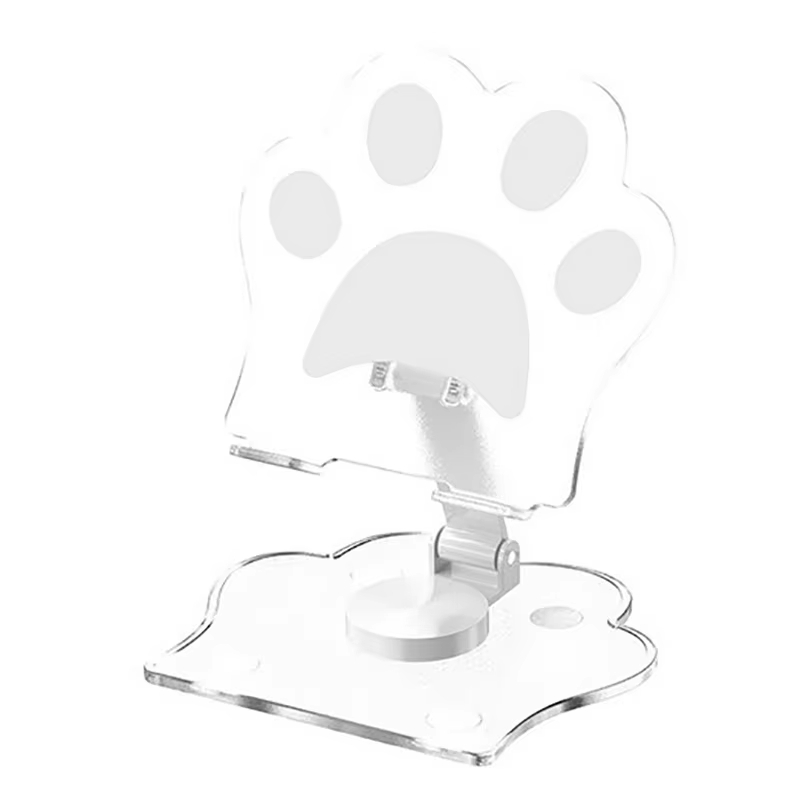 Cute Phone Stand Height Adjustable Phone Desktop Mount Acrylic Cat Claw Durable Stand For Recording Video Charger Compatible: Yellow