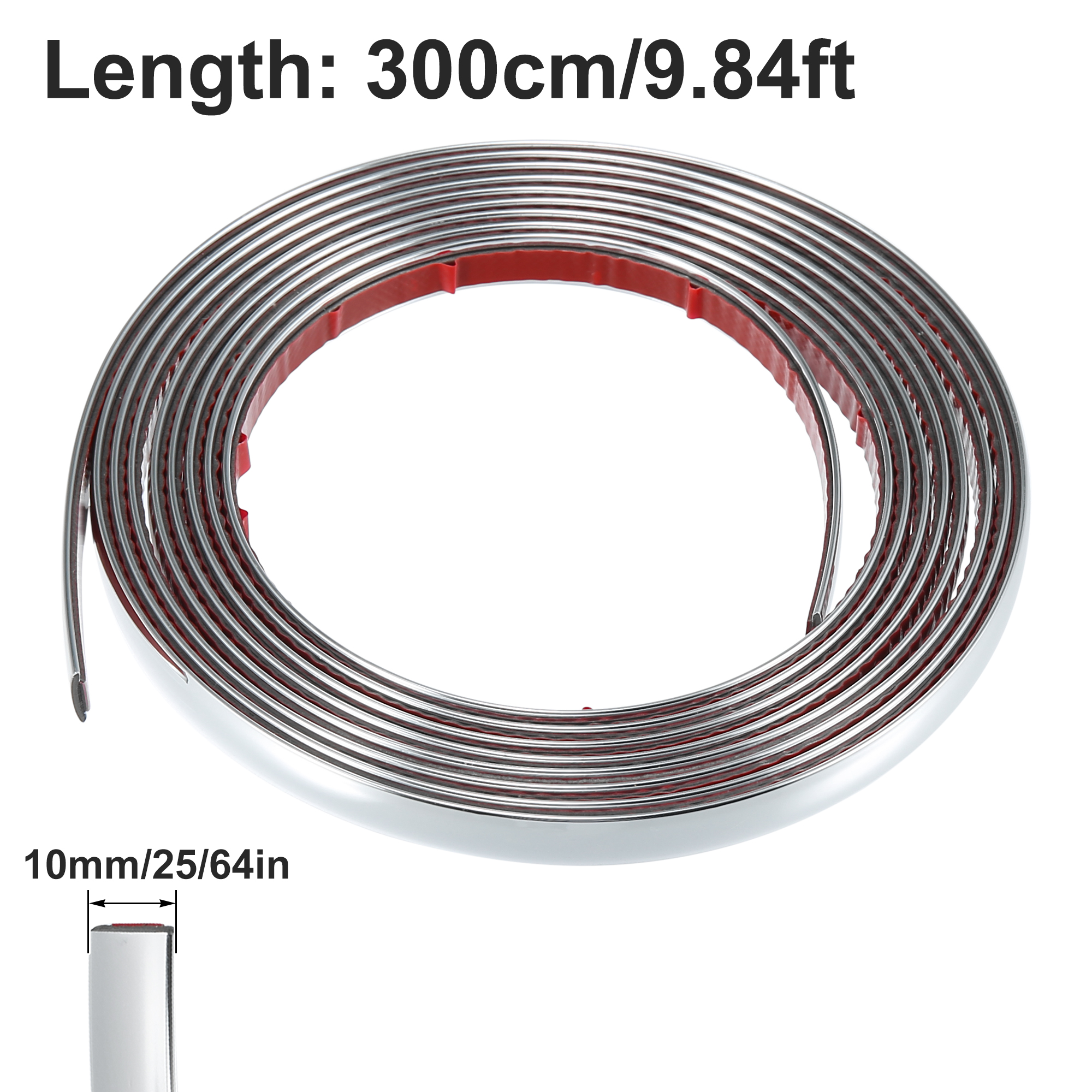 Tira de carrocería cromada para Exterior de coche, 3M/5M, parachoques, moldura protectora para puerta de coche, pegatina embellecedora de estilo, 6MM, 8MM, 10MM, 12MM, 15MM, 20MM, 30MM: Naranja