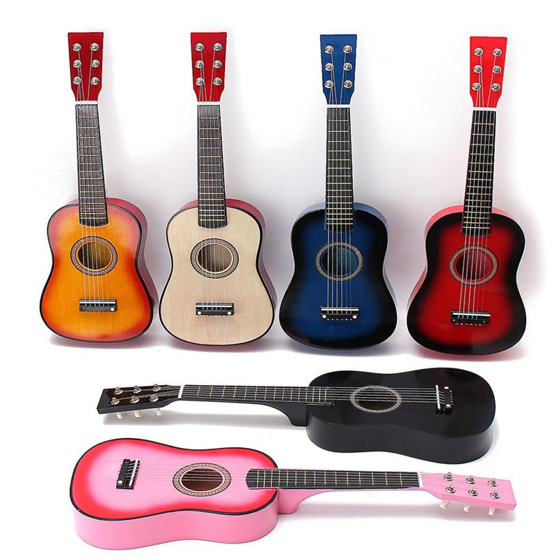 23 tommer træ guitar legetøj interessant musikinstrument legetøj klassisk pædagogisk legetøj til børnefødselsdag