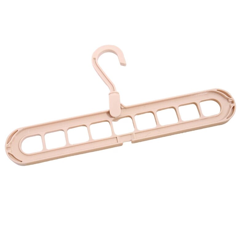 Cintres de Support multifonctions 9 trous, en plastique, Support pour vêtements, supports de séchage, Support de rangement pour vêtements et manteaux, organisateur: Beige