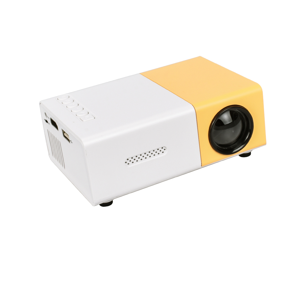 Salange YG300 Mini LED Projector Yg300 Upgraded Version 600 lumen 320x240P HDMI-compatible USB Audio Home Media Player Beamer: Color2 / EU Plug