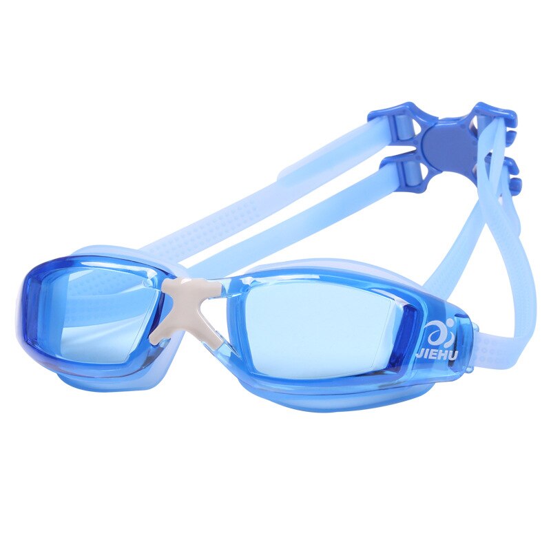 Plain/Myopia Swimming Glasses Waterproof Swim Diving Goggles 150-800 Degree Prescription Glasses HD Anti-fog Swimming Goggles: blue plain
