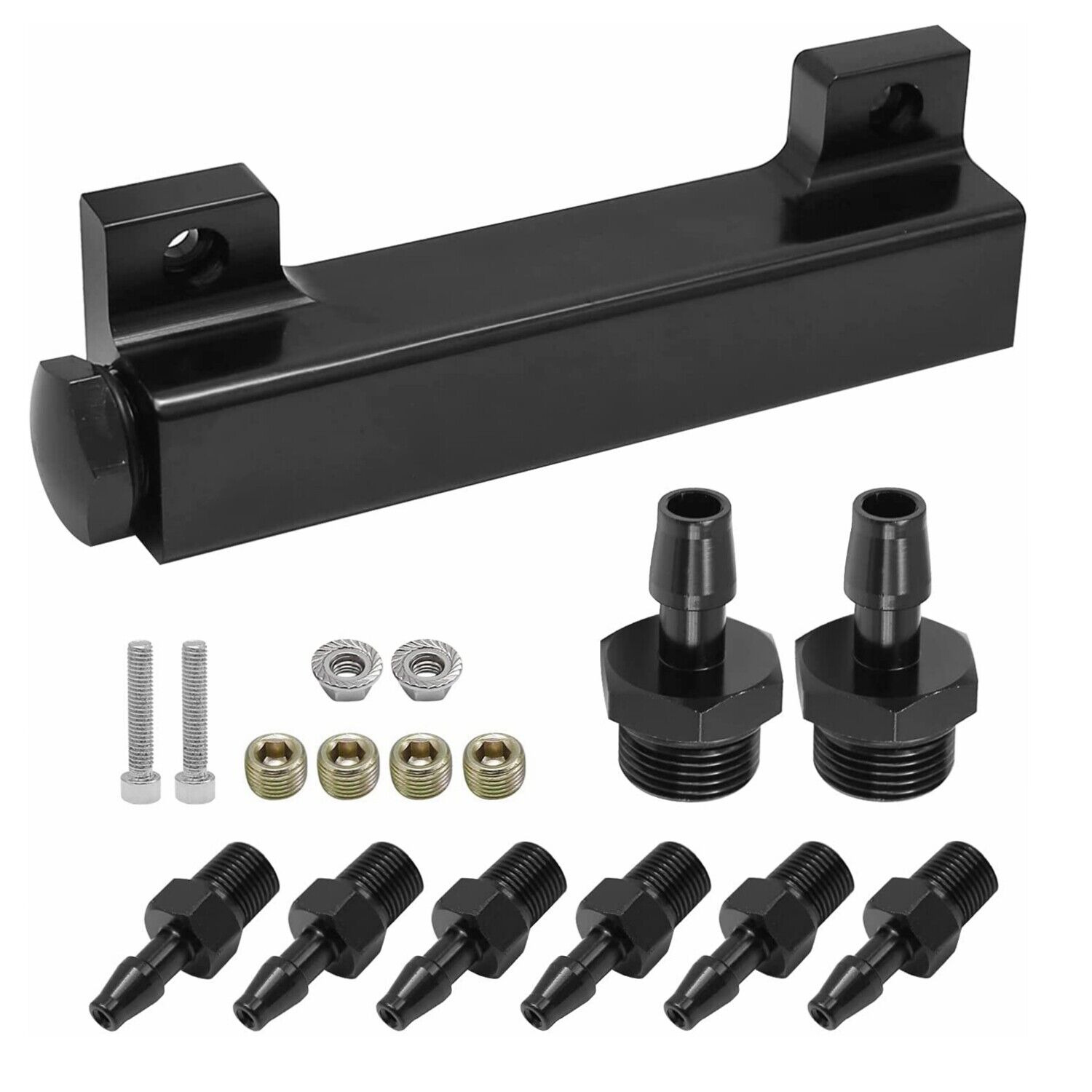 Car Vacuum Block Intake Manifold, Universal 6 Port Vacuum Block Intake Manifold Kit Fuel Gas Wastegate Turbo Boost