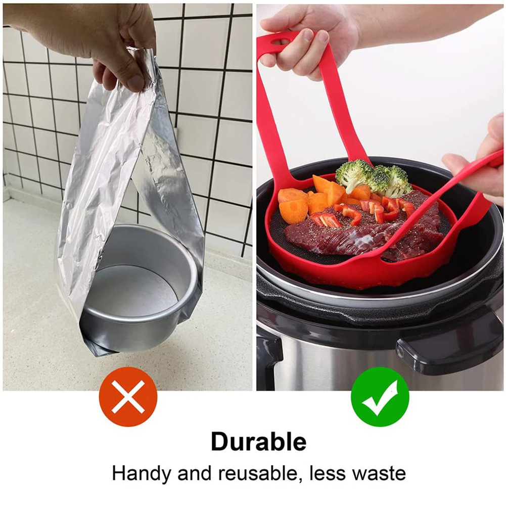 Silicone Pressure Cooking Sling Couscous Cooking and Steamer Cooker Rack Food Grade Bakeware Lifter Egg Basket Steam Pot