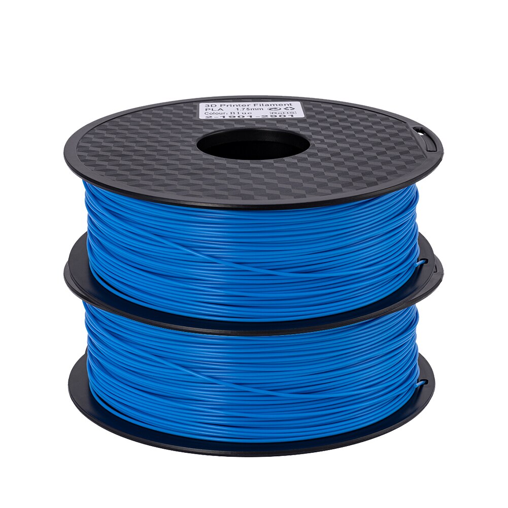 Ender Brand PLA Filament Samples 2Pcs 1KG/roll 1.75mm Black+White Two Color for CREALITY 3D Printer /Reprap/Makerbot: BlueX2