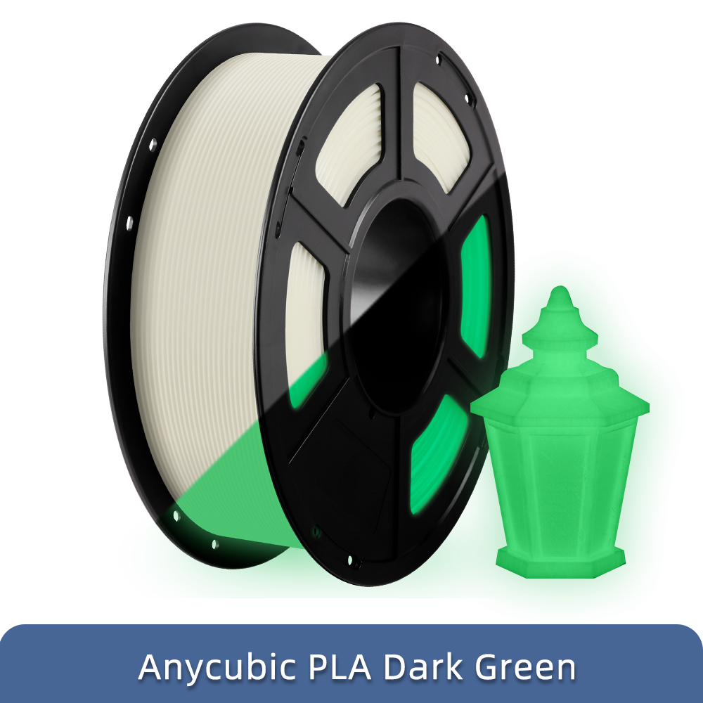 ANYCUBIC 3D Printer Multicolor Filament PLA 1.75mm 1kg/Roll Plastic Rubber Consumables Material For FDM 3D Printer Kobra 2 Pro: Fluo-Green