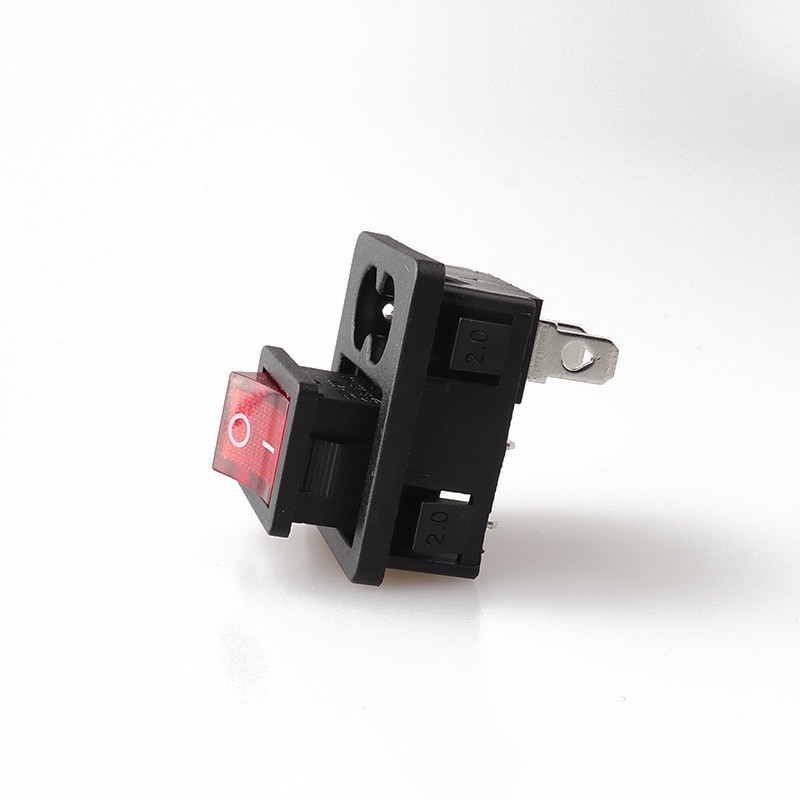LZ-8-28 with no switch IEC C8 POWER SOCKET industrial inlet electrical socket with ROCKER switch