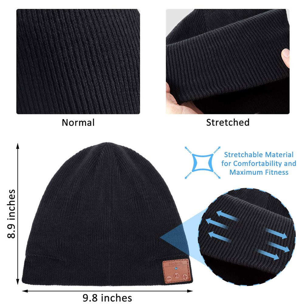 Beanie Hat Cap with Bluetooth 4.2 Headphones Built-in Stereo Speakers Christmas NIN668