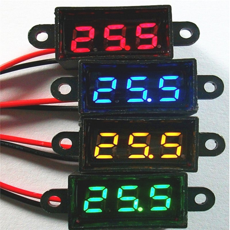 Waterproof 0.28 DC 3.5-30V Mini Digital LED Voltmeter Volt Meter F 12V Car Moto
