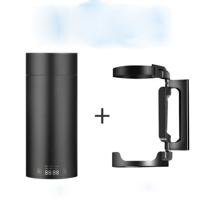 Electric Kettles Travel Portable Thermos Smart Kettle Multi function Milk Heating Cup Stainless Steel Water Cup Mini Teapot: Black / EU Adapter