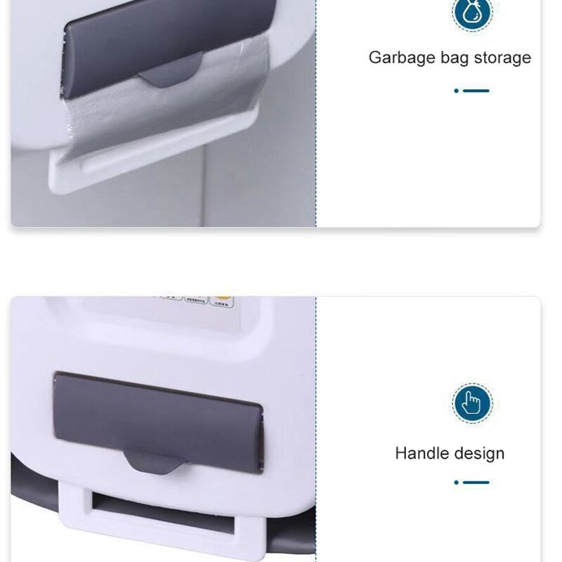 8/10L Foldable Trash Can For Kitchen Hanging Recycling Garbage Basket Cabinet Door Wall-mounted Kitchen Trash Can Toilet Bin